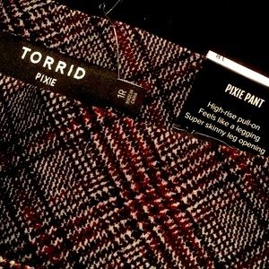 Torrid Ponte Pixie Pant NWT gray herringbone size 1R